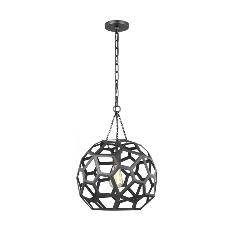 Alexa Hampton Feccetta Medium Pendant in Midnight Black