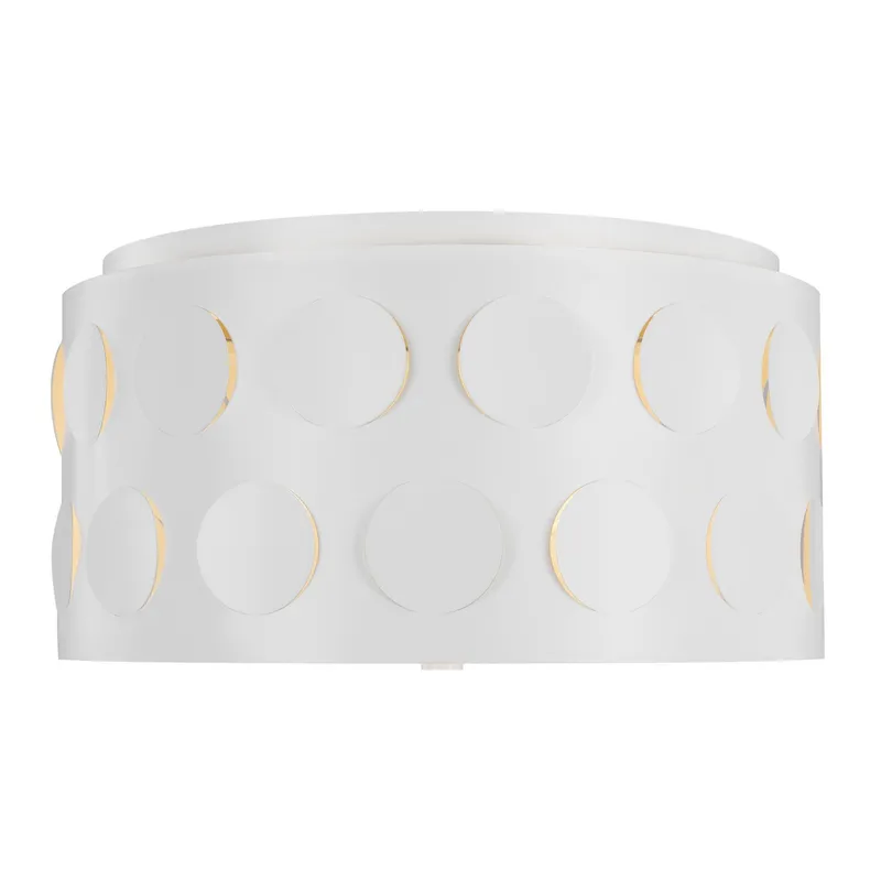 kate spade new york Dottie Medium Flush Mount in Matte White