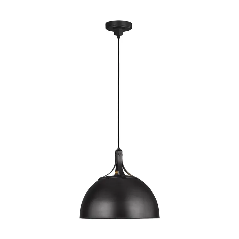 Thomas O'Brien Logan Large Pendant in Aged Iron