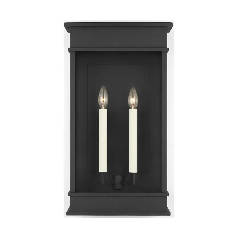 Chapman & Myers Cupertino Large Wall Lantern in Textured Black