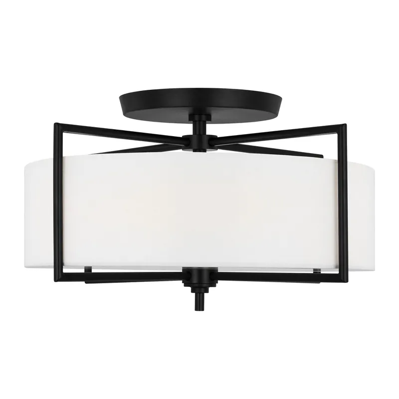Chapman & Myers Perno Large Semi-Flush Mount in Aged Iron