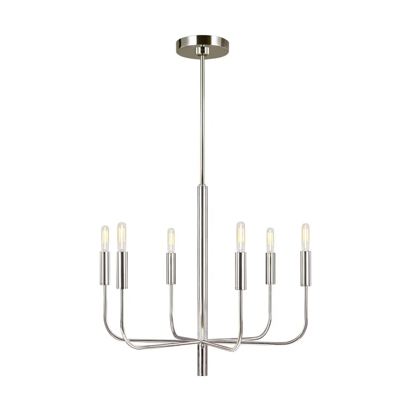 Ellen DeGeneres Brianna Small Chandelier in Polished Nickel
