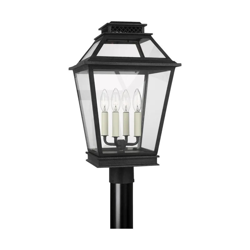 Chapman & Myers Falmouth Post Lantern in Dark Weathered Zinc