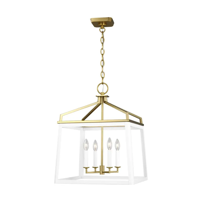 Chapman & Myers Carlow Large Lantern in Matte White