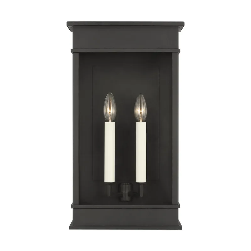 Chapman & Myers Cupertino Extra Large Wall Lantern in Textured Black
