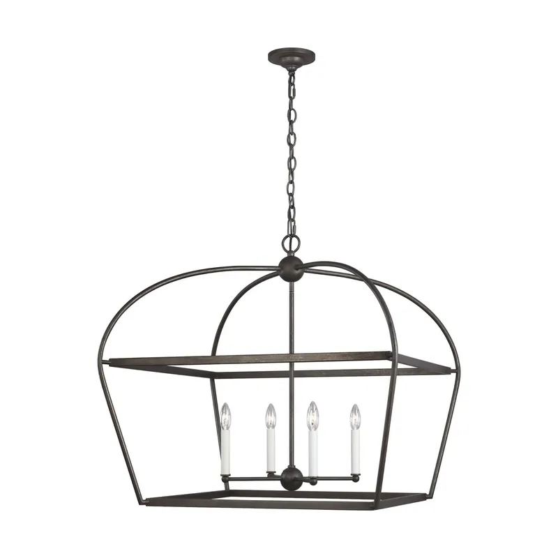 Chapman & Myers Stonington Wide Lantern in Smith Steel