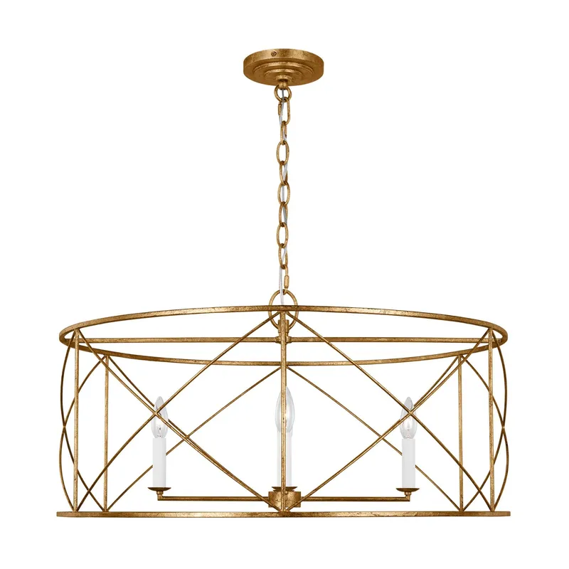 Chapman & Myers Beatrix Extra Large Lantern in Antique Gild