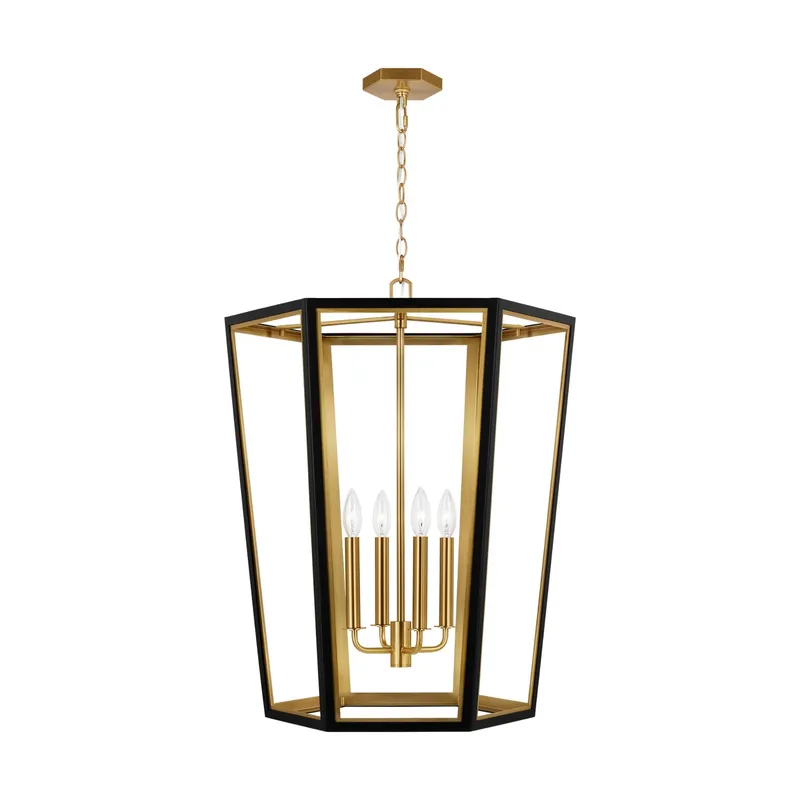 Alexa Hampton Curt Medium Lantern in Midnight Black