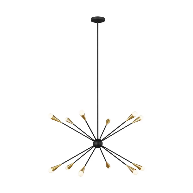 Ellen DeGeneres Jax Large Chandelier in Midnight Black