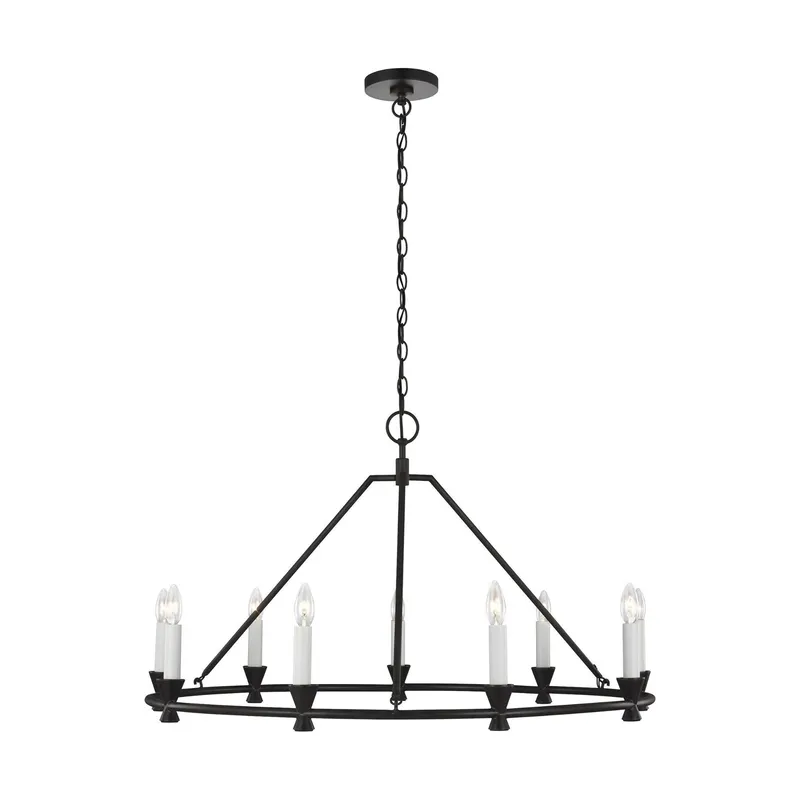 Chapman & Myers Keystone Medium Chandelier in Aged Iron