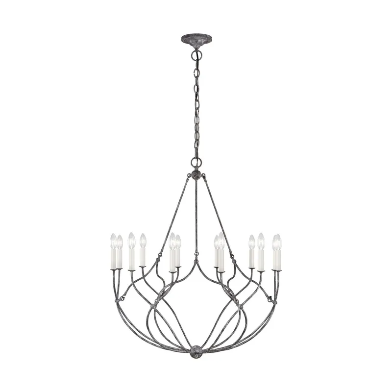 Chapman & Myers Richmond Medium Chandelier in Weathered Galvanized
