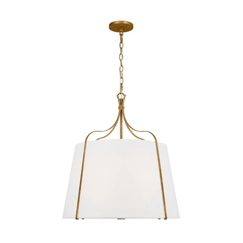 Alexa Hampton Leander Large Hanging Shade in Antique Gild