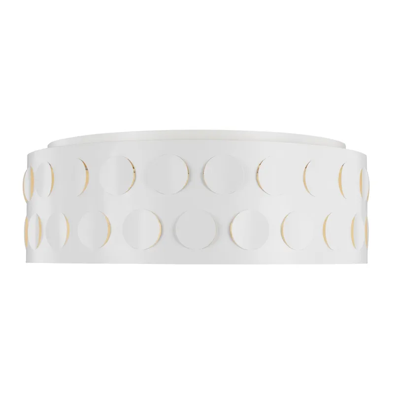 kate spade new york Dottie Large Flush Mount in Matte White