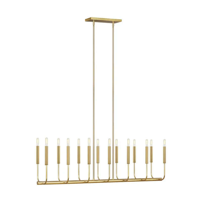 Ellen DeGeneres Brianna Linear Chandelier in Burnished Brass
