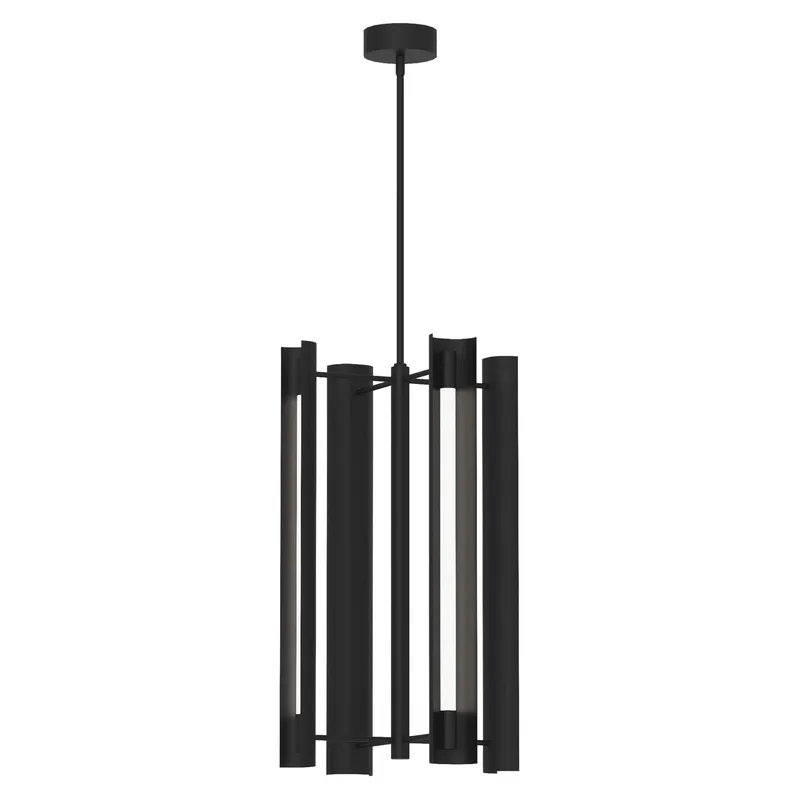 Kelly Wearstler Carson Four Light Pendant in Midnight Black