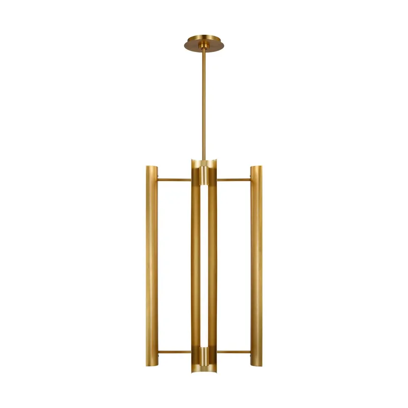 Kelly Wearstler Carson Four Light Pendant in Burnished Brass