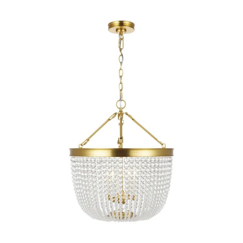 Chapman & Myers Summerhill Large Pendant in Burnished Brass