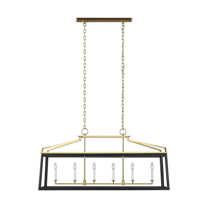 Chapman & Myers Carlow Linear Lantern in Midnight Black