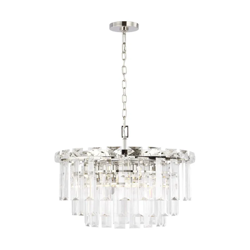 Chapman & Myers Arden Medium Chandelier in Polished Nickel