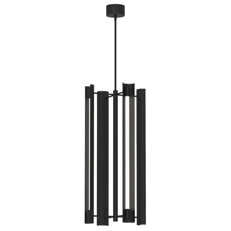 Kelly Wearstler Carson Four Light Tall Pendant in Midnight Black