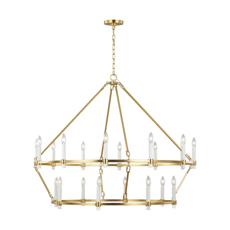 Chapman & Myers Marston 2 Tier Large Chandelier in Burnished Brass