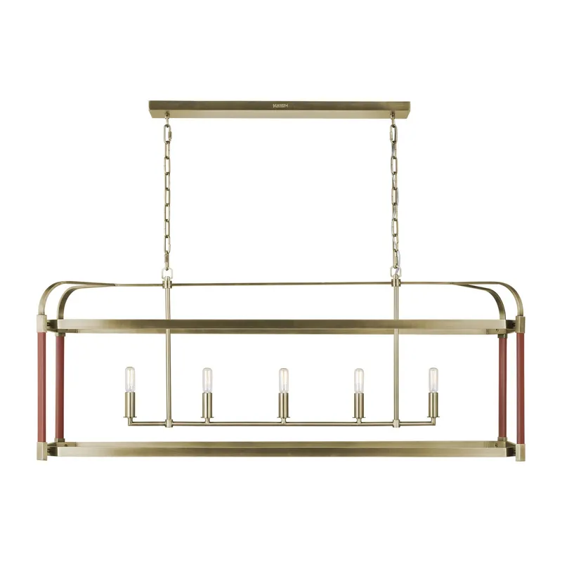 Lauren Ralph Lauren Hadley Linear Chandelier in Time Worn Brass