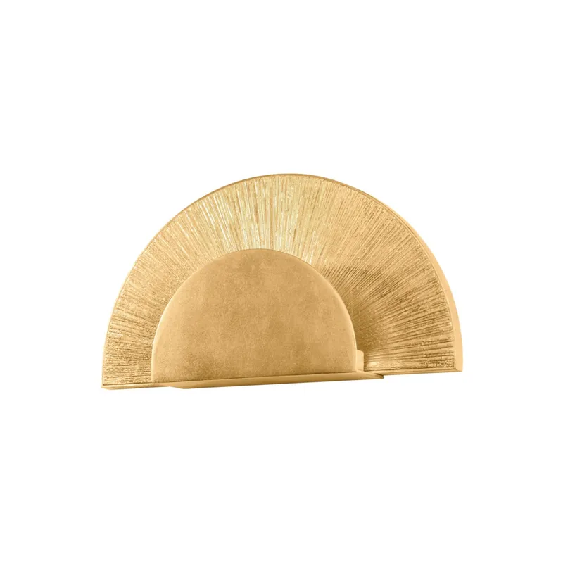 Homecrest 1-Light Wall Sconce in Vintage Gold Leaf 13.75W x 7.5H