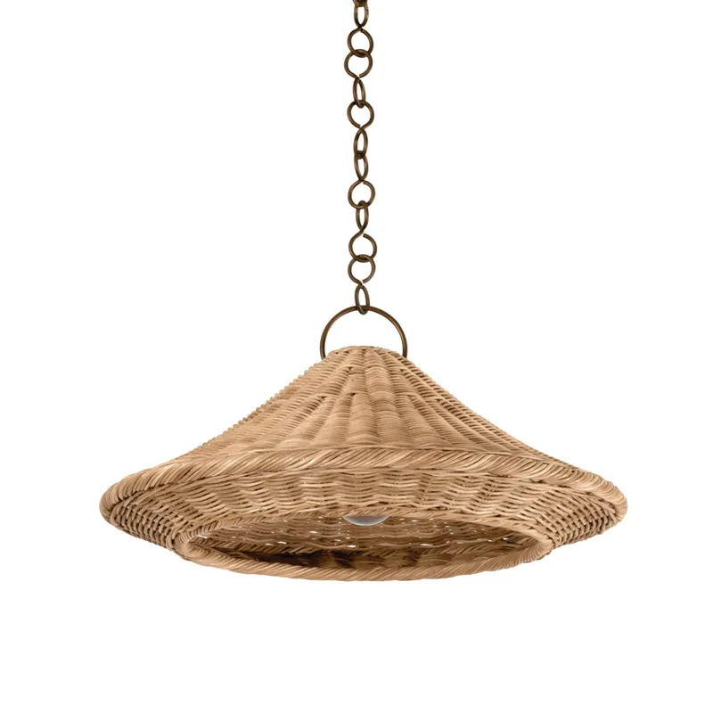 Baychester 1-Light Pendant in Bronze Leaf 22W x 10.5H