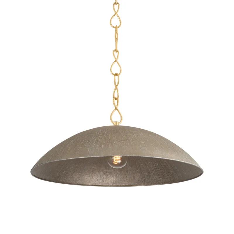 Eve 1-Light Pendant in Vintage Gold Leaf by Becki Owens 24W x 9.75H