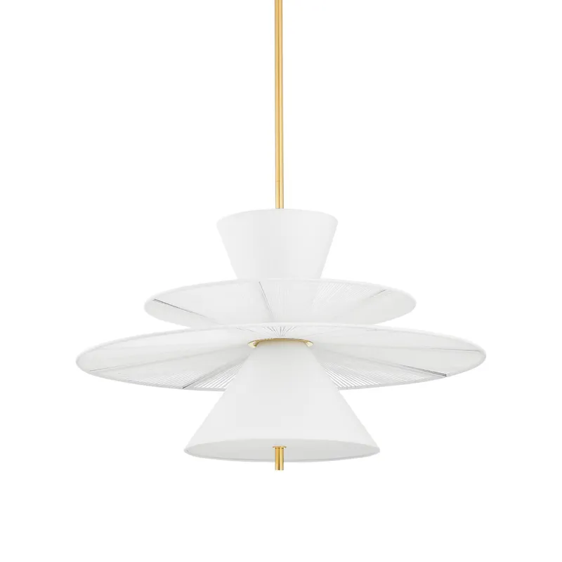 Esperance 2-Light Pendant in Aged Brass 30W x 19H