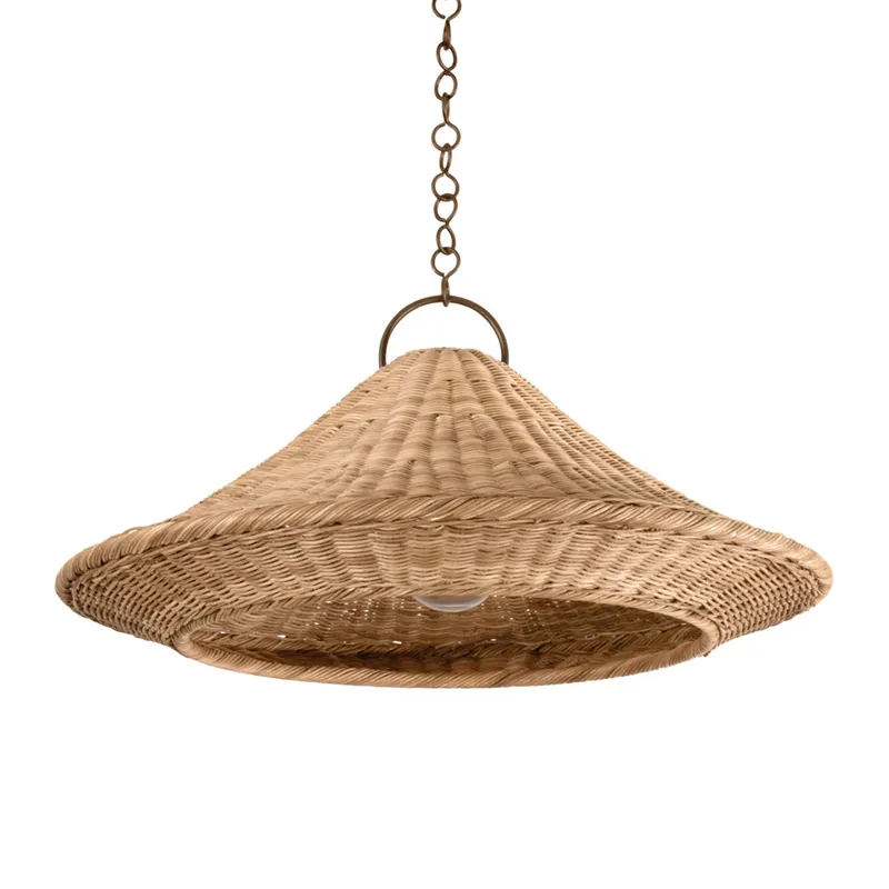 Baychester 1-Light Pendant in Bronze Leaf 32W x 15H