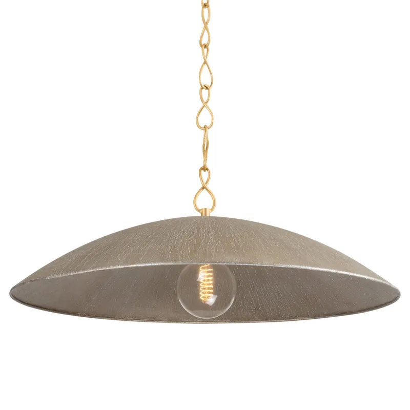 Eve 1-Light Pendant in Vintage Gold Leaf by Becki Owens 32W x 12.75H
