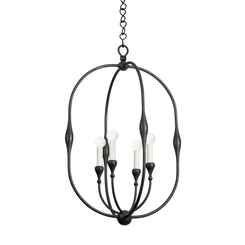 Baltic 4-Light Lantern in Aged Iron 20W x 31.5H