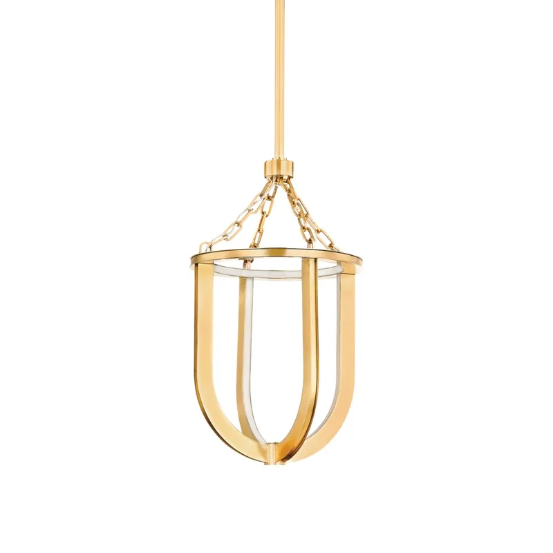Tournu 1-Light Lantern in Aged Brass 11.5W x 20.5H
