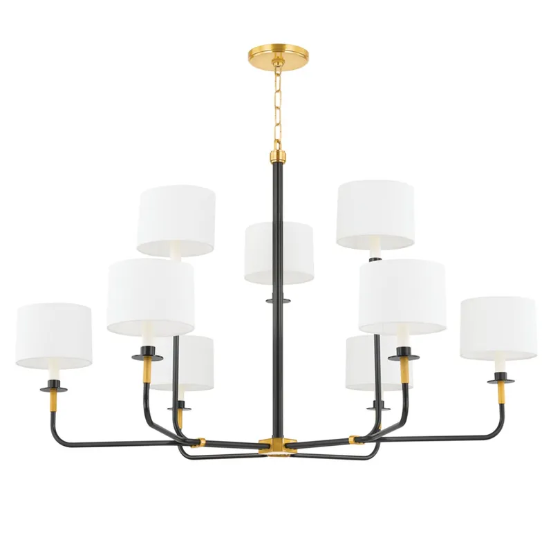 Paramus 8-Light Chandelier in Aged Brass/Old Bronze 48W x 29.5H