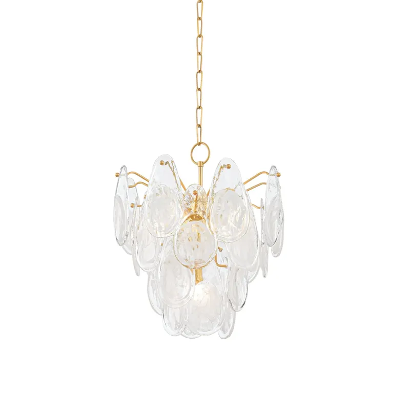 Darcia 5-Light Chandelier in Aged Brass 18W x 20.25H