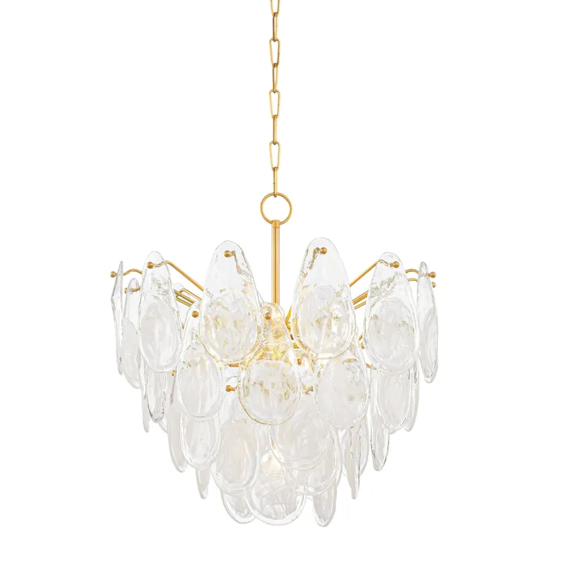 Darcia 7-Light Chandelier in Aged Brass 24W x 24.25H
