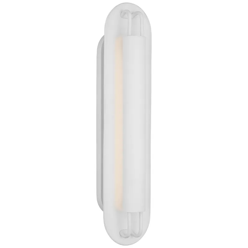 Kelly Wearstler Teline 24" Oval Sconce in Matte White Wall Light W6" x H24"