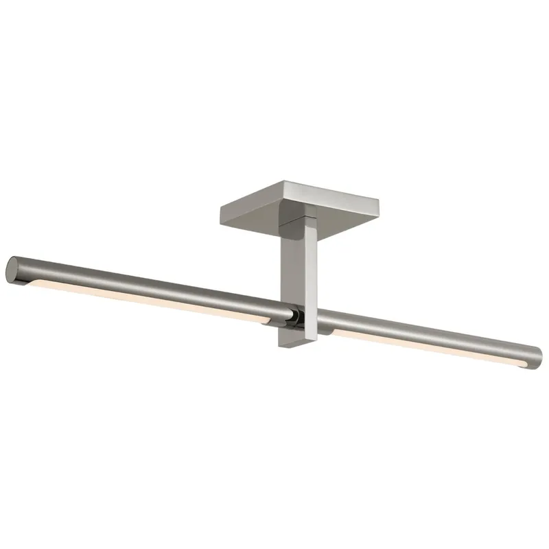 Kelly Wearstler Axis 24" Linear Flush Mount in Polished Nickel Ceiling Light W24" x H5.5"