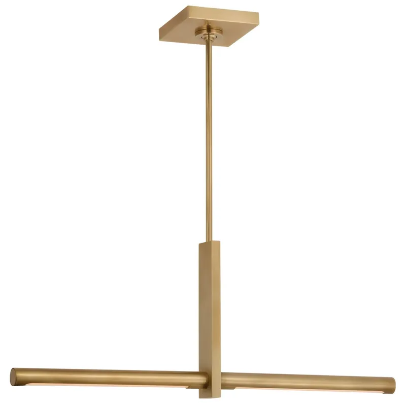 Kelly Wearstler Axis 24" Linear Pendant in Antique-Burnished Brass Ceiling Light W24"