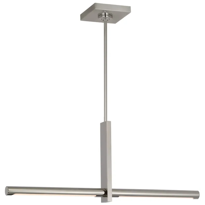 Kelly Wearstler Axis 24" Linear Pendant in Polished Nickel Ceiling Light W24"