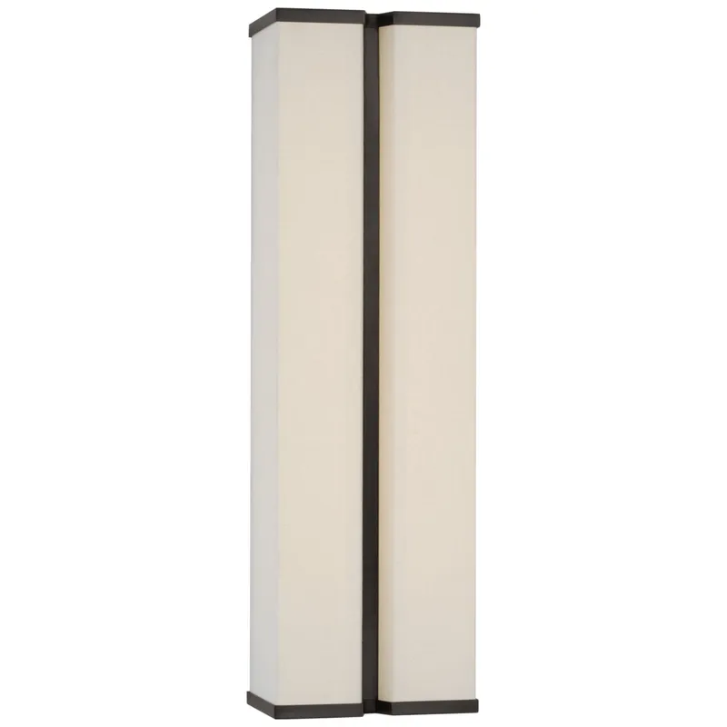 Paloma Contreras Vernet 18" Sconce in Bronze and Linen Wall Light W5.5" x H18"