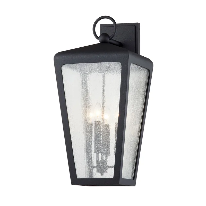 Mariden 4-Light Exterior Wall Sconce in Textured Iron 11.5W x 25.5H