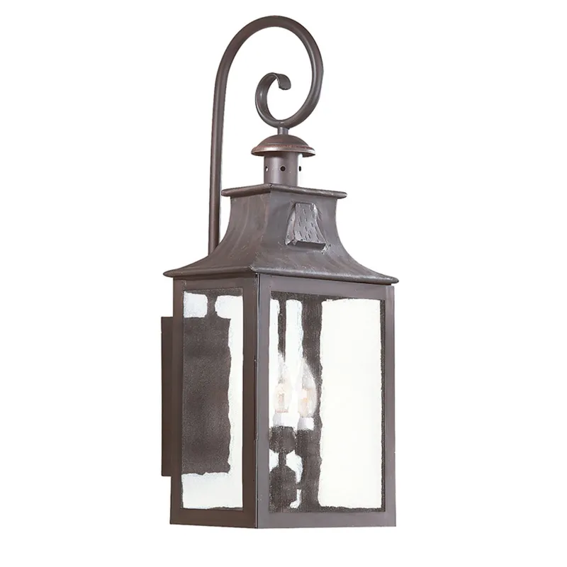 Newton 3-Light Exterior Wall Sconce in Soft Off Black 11W x 26.75H