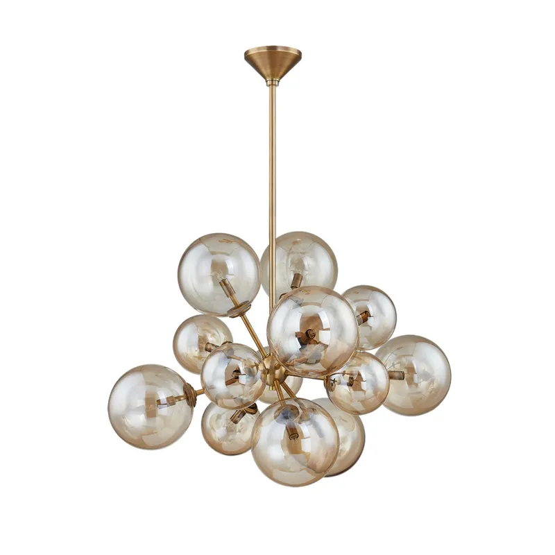 Santee 14-Light Chandelier in Patina Brass 30.75W x 22.75H
