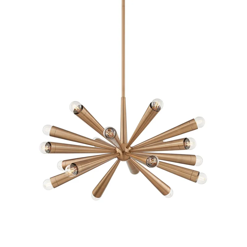 Keanu 18-Light Chandelier in Patina Brass 30.25W x 16.5H