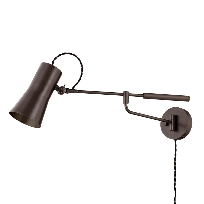 Novel 1-Light Plug-in Sconce in Bronze by Lauren Liess 4.75W x 7.75H