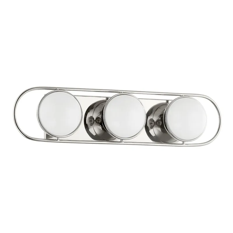 Amy 3-Light Bath and Vanity in Polished Nickel 23W x 5.5H