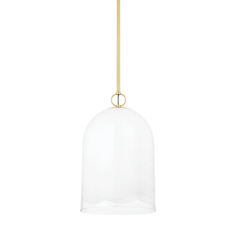 Lennon 1-Light Pendant in Aged Brass 14W x 23.25H