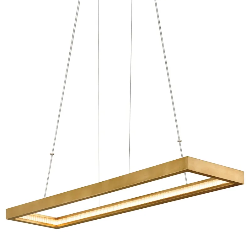 Jasmine 1-Light Linear in Gold Leaf 60L x 14W x 2.5H